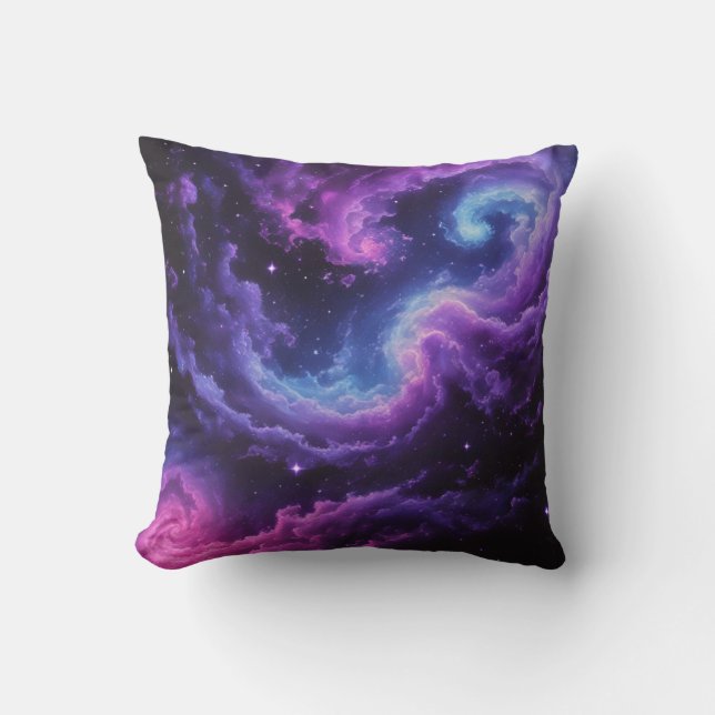 Almofada Cosmic Galaxy Nebula Abstract Space Art Design (Frente)