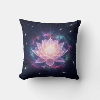 Almofada Cosmic Lotus Bloom - Spiritual Divine Radiance