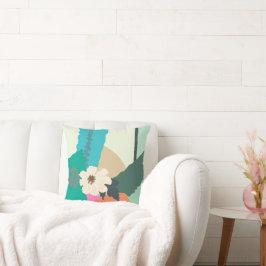 Almofada Cosmos Flower Abstrato Color Blocks Verão Moderno