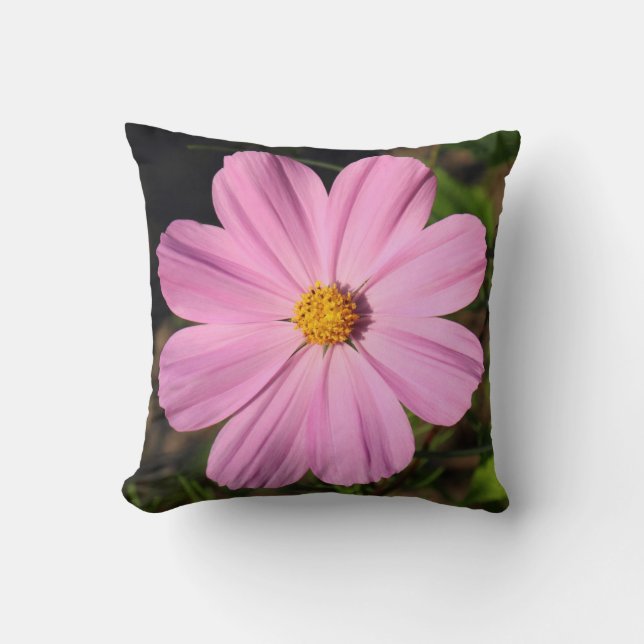 Almofada Cosmos Rosa. (Frente)