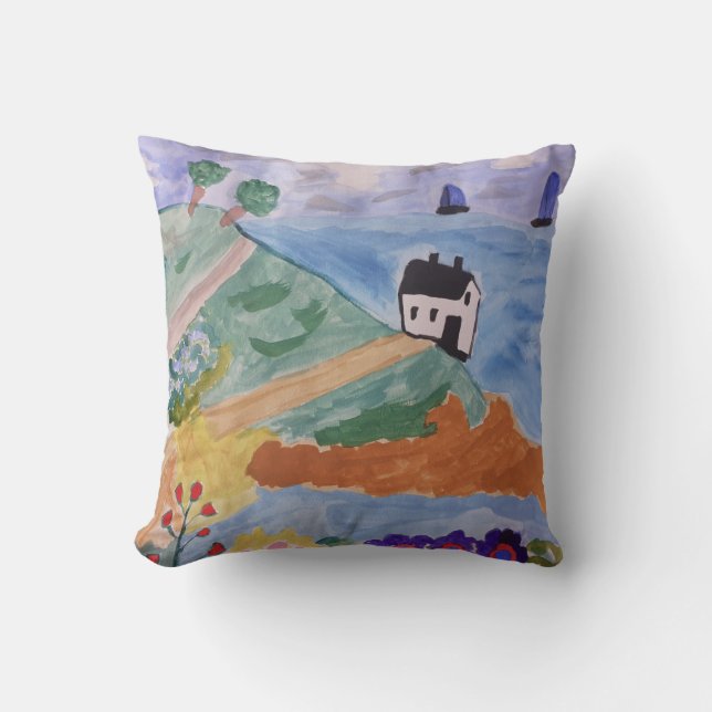 Almofada Costa e Flores de Verão (Frente)