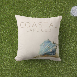 Almofada Costeira Cape Cod Vintage Seashell Beach House