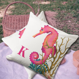 Almofada Costeira Rosa-Rosa Marinha