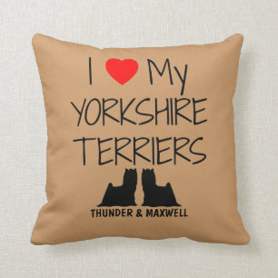 Almofada Costume Adoro Meus Dois Terriers Yorkshire