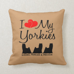 Almofada Costume Amo Os Meus Três Yorkies