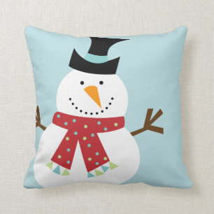 Almofada Costume engraçado do Natal do boneco de neve