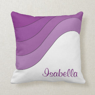 Almofada Costume listrado roxo da onda Tonal personalizado