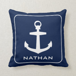 Almofada Costume náutico do nome dos azuis marinhos da