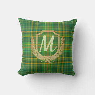 Almofada Costume verde rico do Tartan (xadrez)