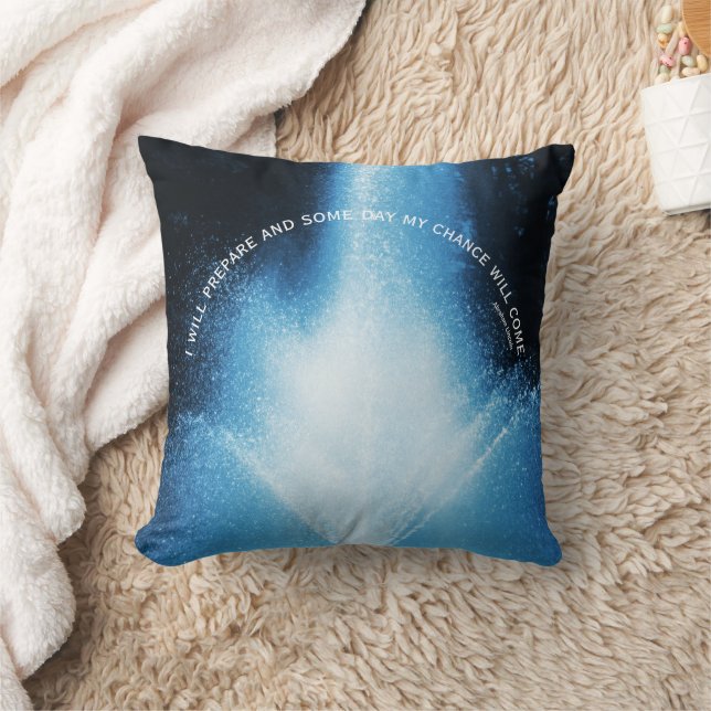 Almofada Cota Inspiradora de Fonte de Água Azul  (Cobertor)