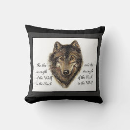 Almofada Cota Watercolor Wolf and Family Pack