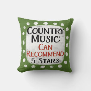Almofada Country Music Review 5 Stars Travesseiro decorativ