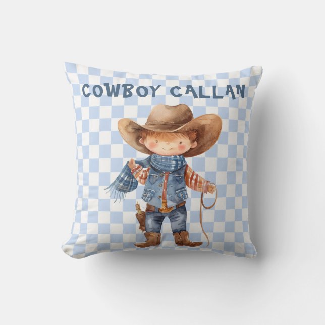 Almofada Country Western Cowboy Throw Pillow (Frente)