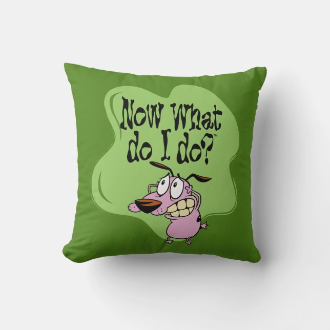 Almofada Courage the Cowardly Dog | Now What Do I Do? (Frente)