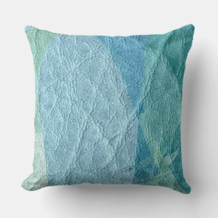 Almofada Couro Azul Teal