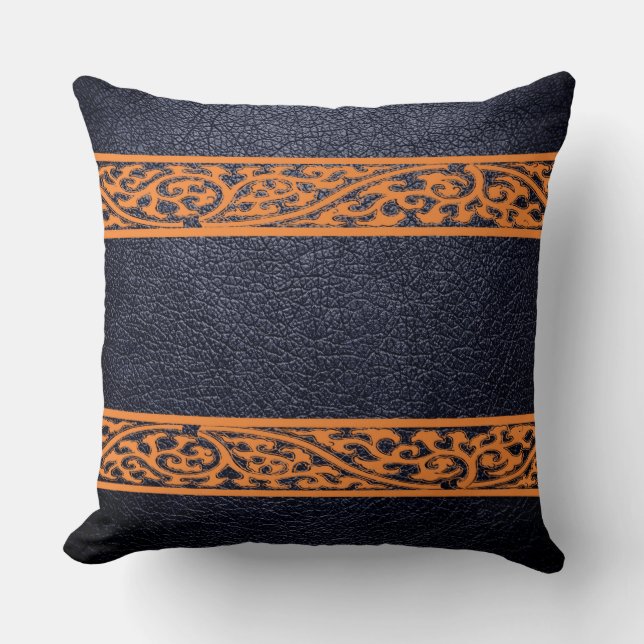 Almofada Couro Preto (Frente)