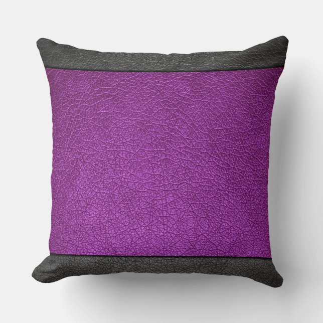 Almofada Couro Roxo (Frente)