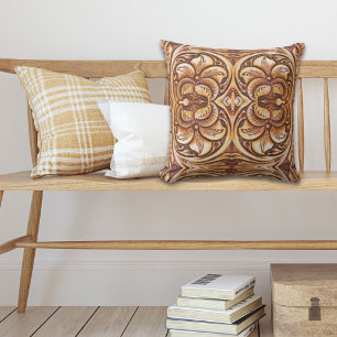 Almofada Couro-vaqueiro Vintage do Oeste