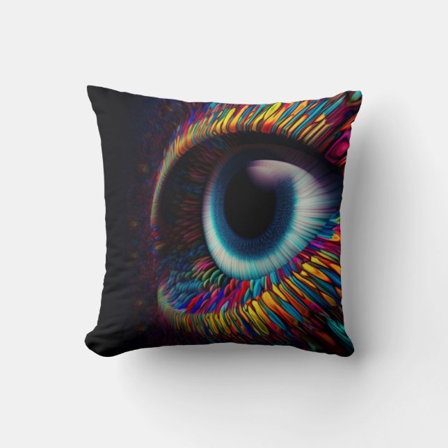 Almofada Coussin art abstrait oeil (Frente)