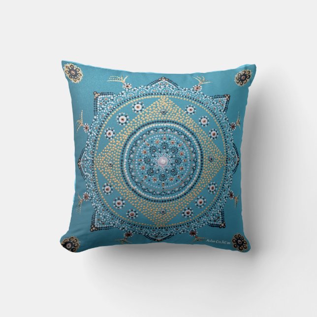 Almofada Coussin Blue Mandala (Frente)