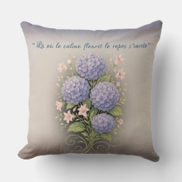 Almofada coussin carré '' là où le calme fleurit