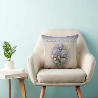 Almofada coussin carré '' là où le calme fleurit
