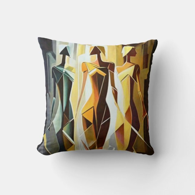 Almofada Coussin d'art abstrait (Frente)
