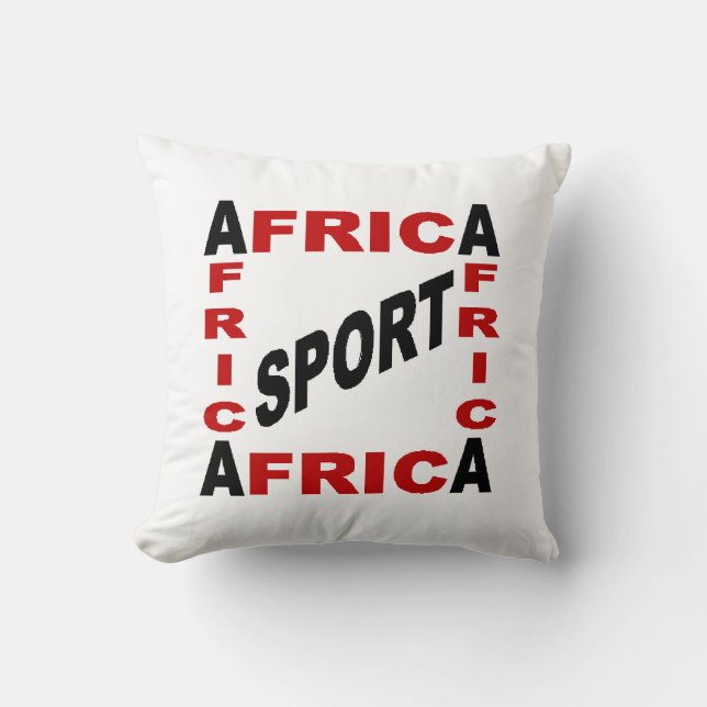 Almofada Coussin décoratif blanc  AFRICA SPORT  (Frente)