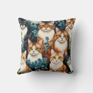 Almofada  Coussin décoratif chat motif floral