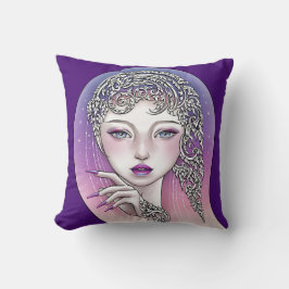 Almofada Coussin décoratif Déesse de la nuit violette