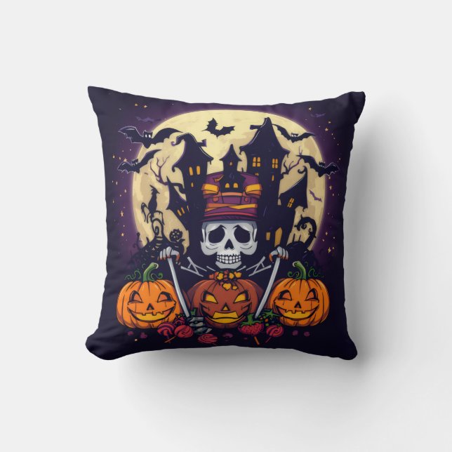 Almofada Coussin Décoratif d'Halloween - "Home Sweet Haunte (Frente)