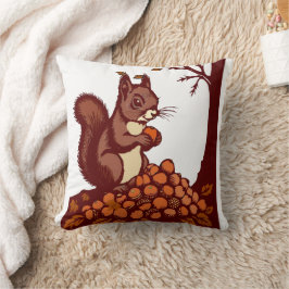 Almofada 🐿️ Coussin Décoratif Écureuil d'Automne