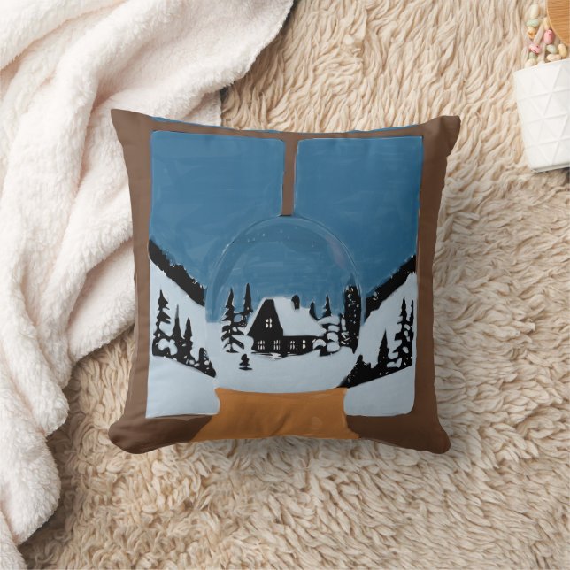 Almofada Coussin Décoratif Hivernal Boule à Neige (Cobertor)