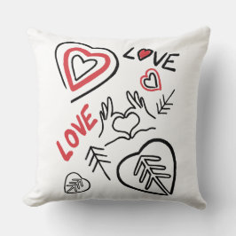 Almofada Coussin love et cœurs pour la st Valentin