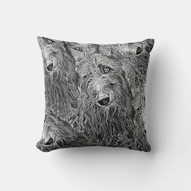 Almofada Coussin Scottish deerhound coursing (Frente)