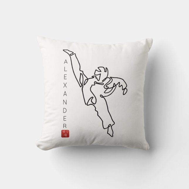 Almofada Coussin TAEKWONDO DWICHAGI back kick (Frente)