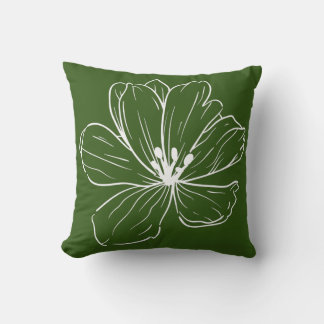 Almofada Coussin - Une petite fleur blanche au printemps