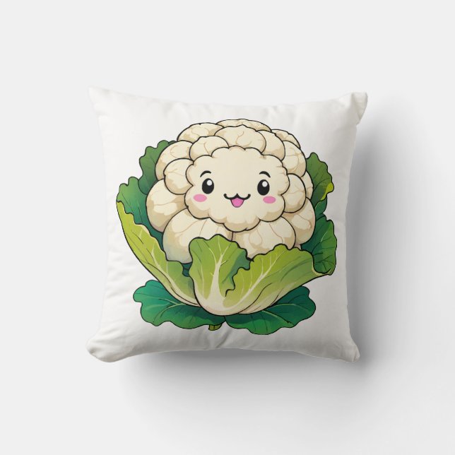 Almofada Couve-flor Kawaii (Frente)