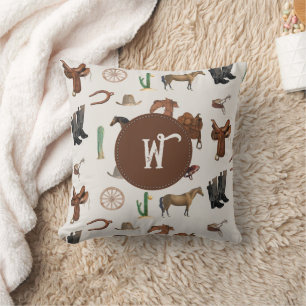 Almofada Cowboy Cowgirl Western Rodeo — Monograma