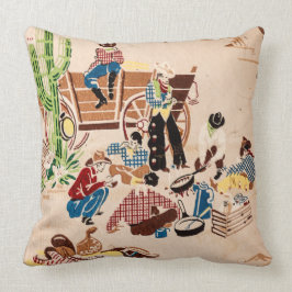 Almofada Cowboys - Vintage Wallpaper - Wild West