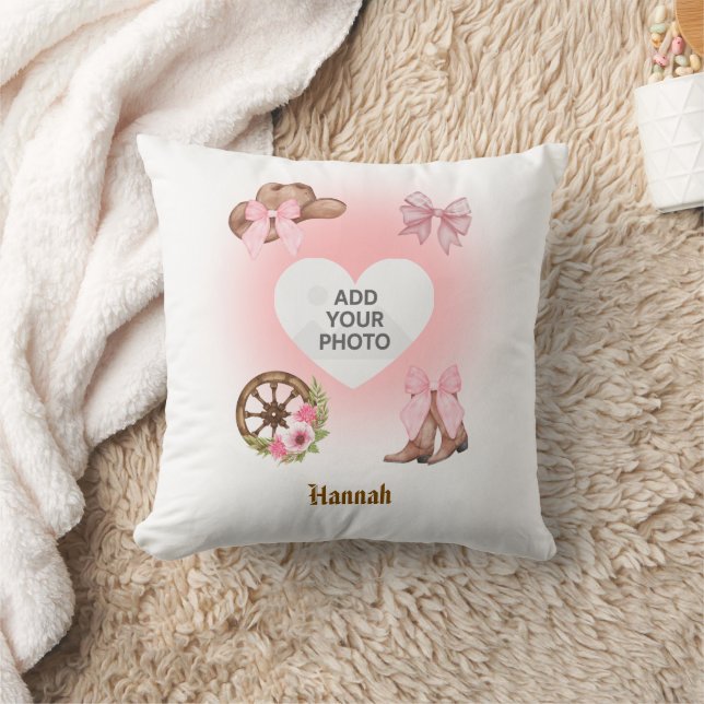 Almofada Cowgirl Birthday Throw Pillow Gift (Cobertor)