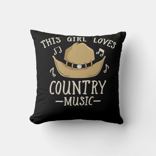 Almofada Cowgirl Female Country Music Lover Western Dancing (Frente)