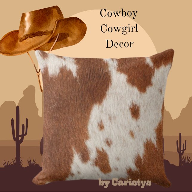Almofada Cowhide Faux (Criador carregado)