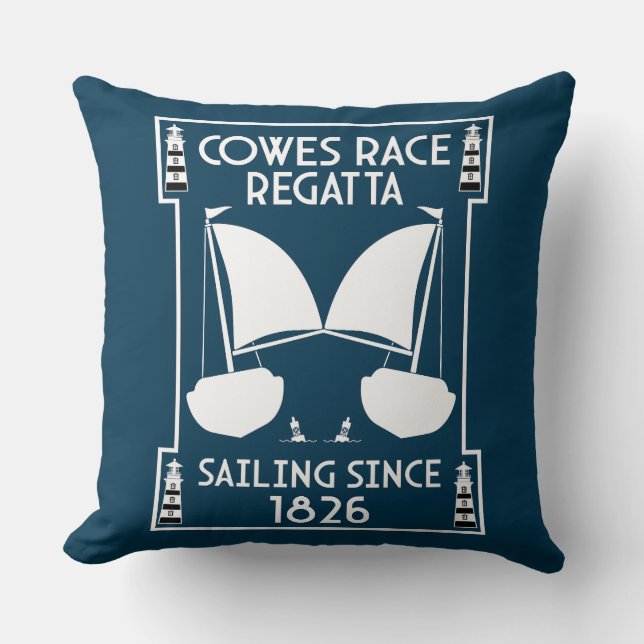 Almofada Cowle of Wight Yacht Regatta (Frente)