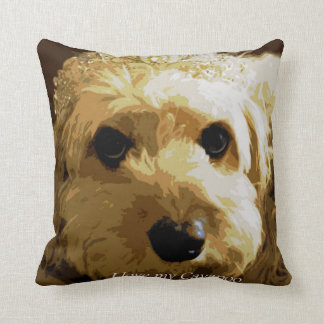 Almofada Coxim 41 cm x 41 cm da arte de Cavapoo ou de