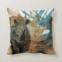 Coxim animal africano colorido, rinoceronte de