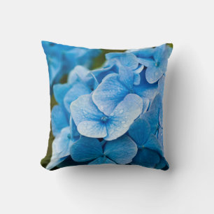 Almofada Coxim azul da flor do Hydrangea