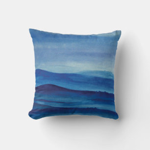 Almofada Coxim azul do lance da arte da paisagem das