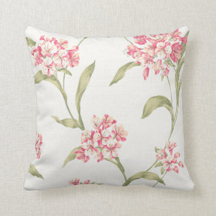 Almofada coxim botânico floral do teste padrão do hydrang