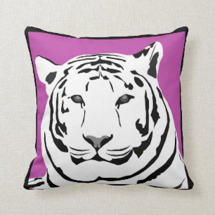 Almofada Coxim cor-de-rosa Cerise do lance do tigre